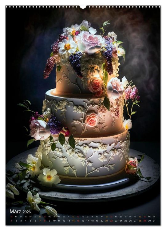 Produktbild: Zur Hochzeit eine Torte (Wandkalender 2026 DIN A2 hoch), CALVENDO Monatskalender