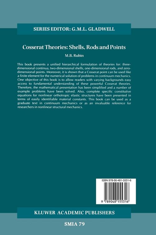 Produktbild: Cosserat Theories: Shells, Rods and Points
