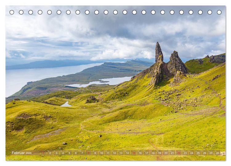 Produktbild: Von den Highlands zu den Hebriden (Tischkalender 2026 DIN A5 quer), CALVENDO Monatskalender