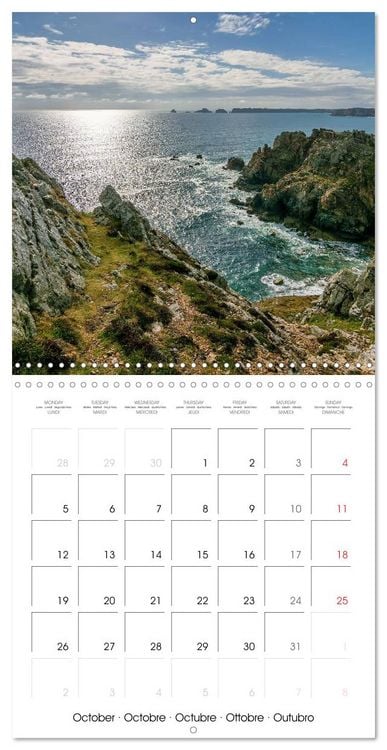 Produktbild: La Bretagne la presqu&rsquo;&icirc;le de Crozon (Calendrier mural carr&eacute; 2026 30x30 cm) Calendrier double avec une page pour vos prises de notes