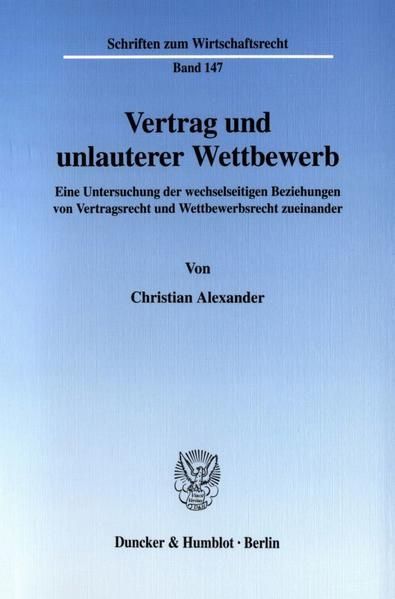 Produktbild: Vertrag und unlauterer Wettbewerb.