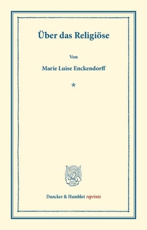 Produktbild: &Uuml;ber das Religi&ouml;se.