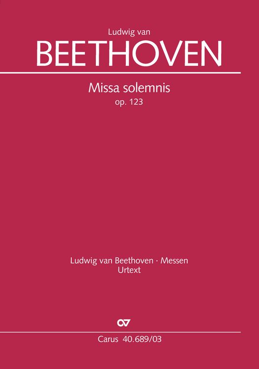Produktbild: Missa solemnis (Klavierauszug)