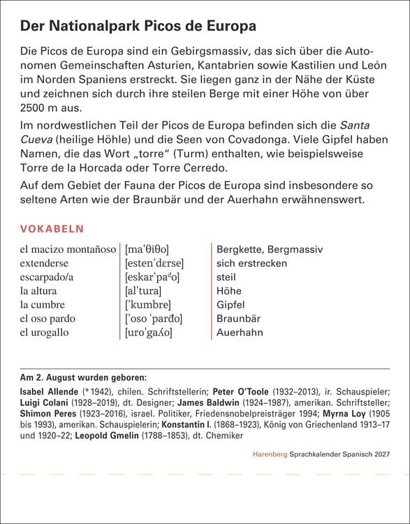 Produktbild: Spanisch Sprachkalender 2027 - Spanisch lernen leicht gemacht - Tagesabrei&szlig;kalender