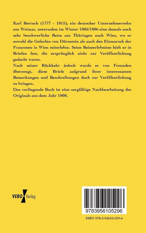 Produktbild: Bemerkungen auf einer Reise aus Th&uuml;ringen nach Wien