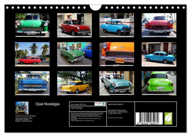 Produktbild: Opel Nostalgia (Wall Calendar 2026 DIN A4 landscape), CALVENDO 12 Month Wall Calendar