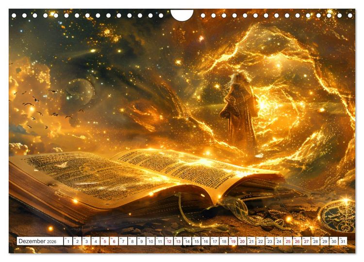 Produktbild: Welten zwischen den Zeilen - B&uuml;cher, die Tr&auml;ume wecken (Wandkalender 2026 DIN A4 quer), CALVENDO Monatskalender
