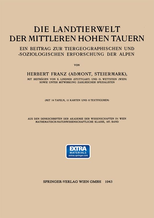 Produktbild: Die Landtierwelt der Mittleren Hohen Tauern