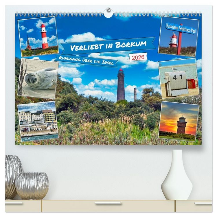 Produktbild: Verliebt in Borkum (hochwertiger Premium Wandkalender 2026 DIN A2 quer), Kunstdruck in Hochglanz