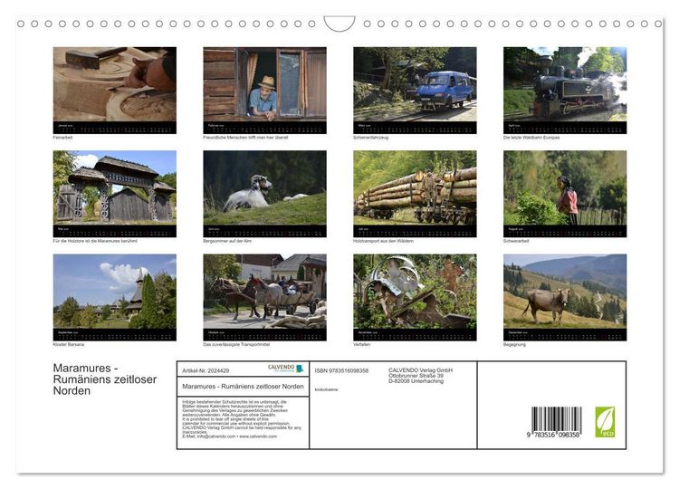 Produktbild: Maramures - Rum&auml;niens zeitloser Norden (Wandkalender 2026 DIN A3 quer), CALVENDO Monatskalender