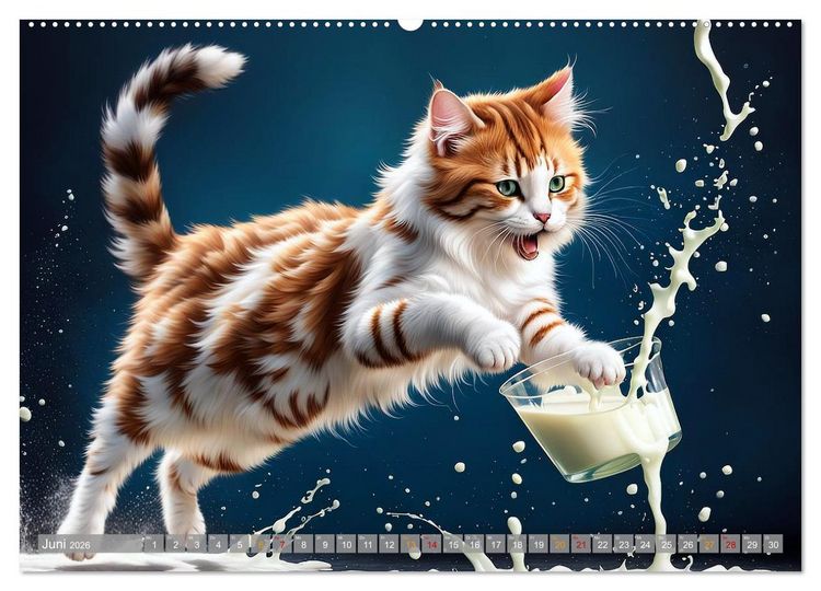 Produktbild: Hier kommt Mietzi (hochwertiger Premium Wandkalender 2026 DIN A2 quer), Kunstdruck in Hochglanz