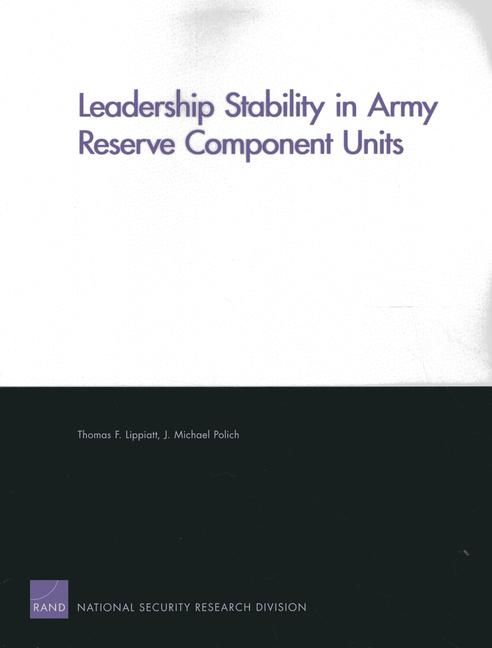 Produktbild: Leadership Stability in Army Reserve Component Units
