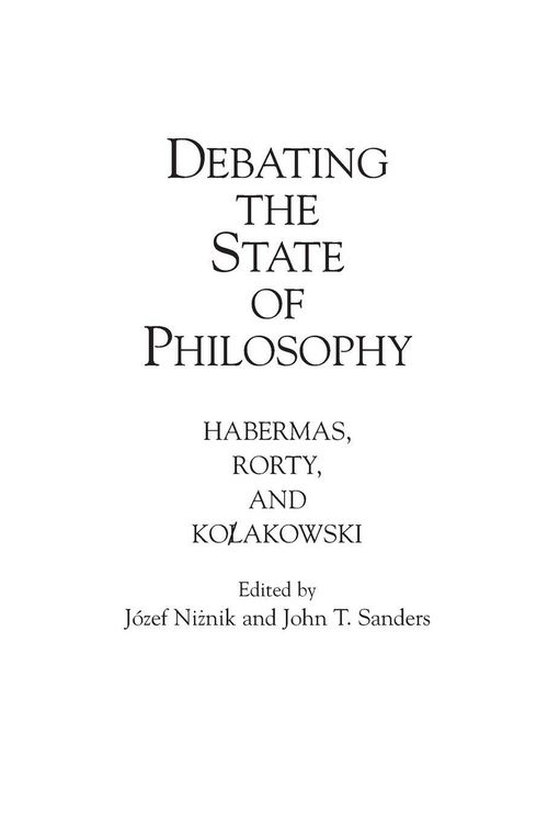 Produktbild: Debating the State of Philosophy