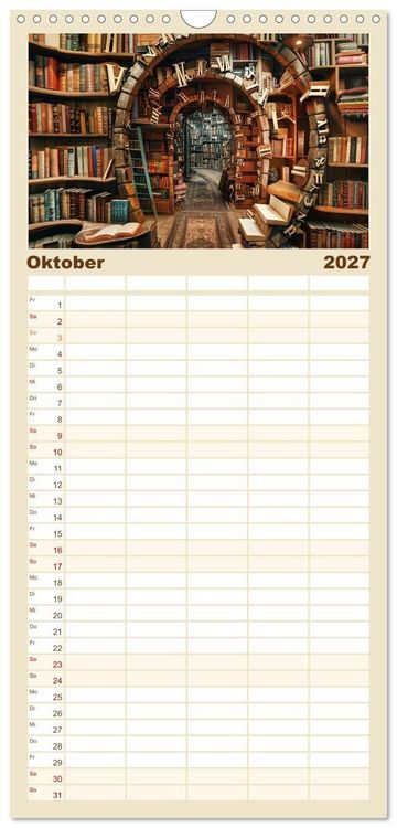 Produktbild: Familienplaner 2027 - Das versteckte Universum mit 5 Spalten (Wandkalender, 21 x 45 cm) CALVENDO