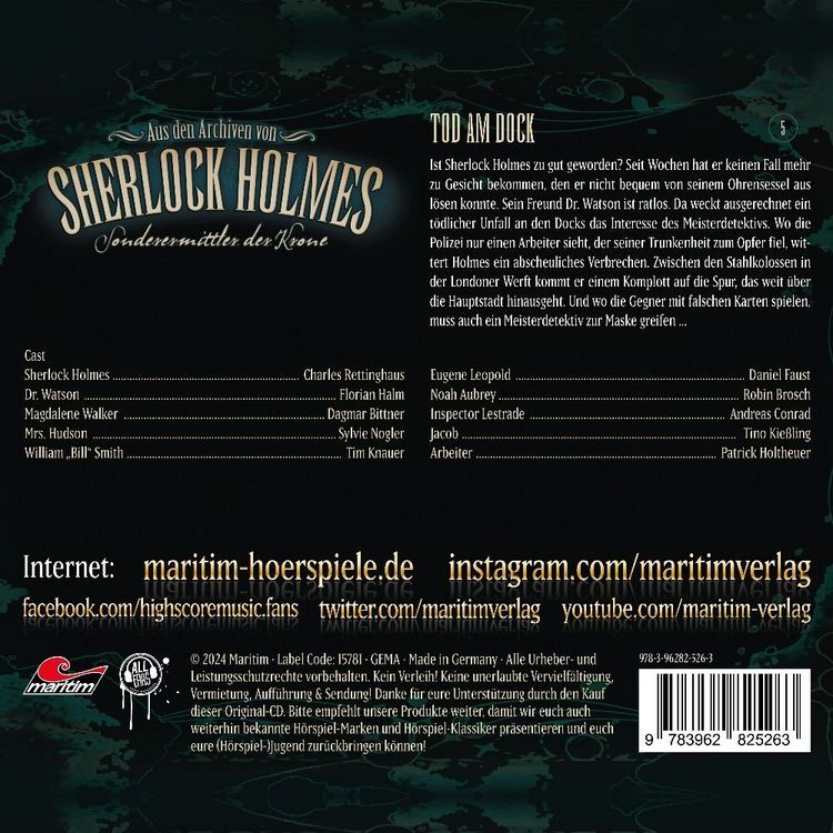 Produktbild: Tod am Dock,1 Audio-CD