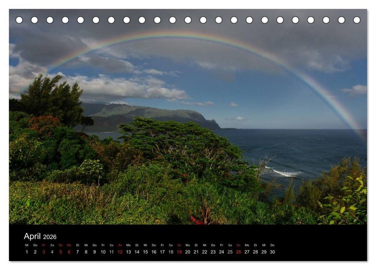 Produktbild: Hawaii - Kauai (Tischkalender 2026 DIN A5 quer), CALVENDO Monatskalender