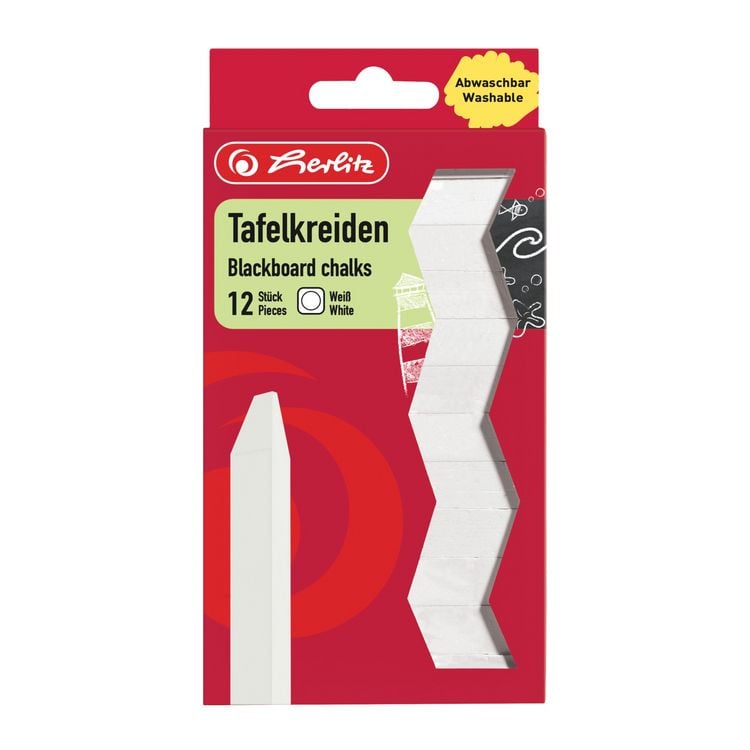 Produktbild: Herlitz Tafelkreide 12 St&uuml;ck wei&szlig;