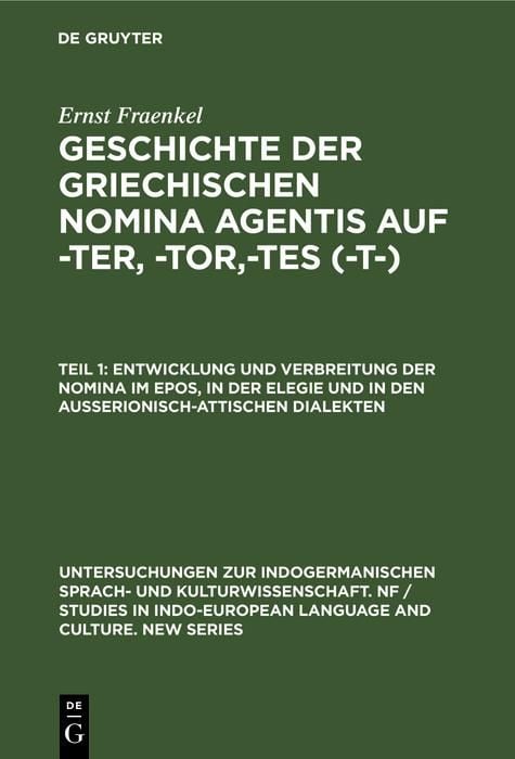 Produktbild: Entwicklung und Verbreitung der Nomina im Epos, in der Elegie und in den au&szlig;erionisch-attischen Dialekten