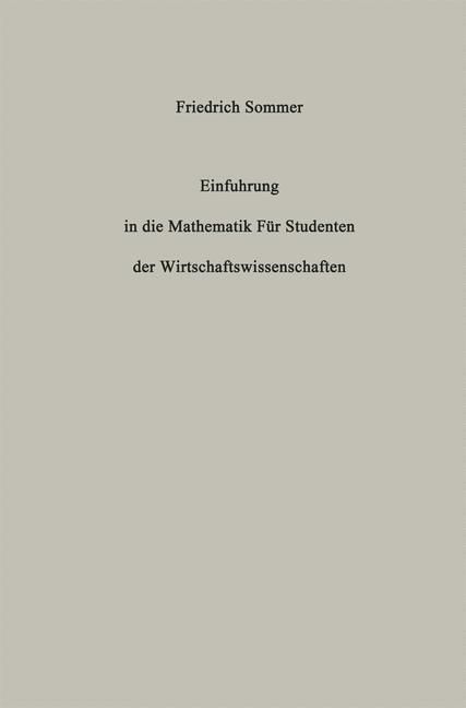 Produktbild: Einf&uuml;hrung in die Mathematik