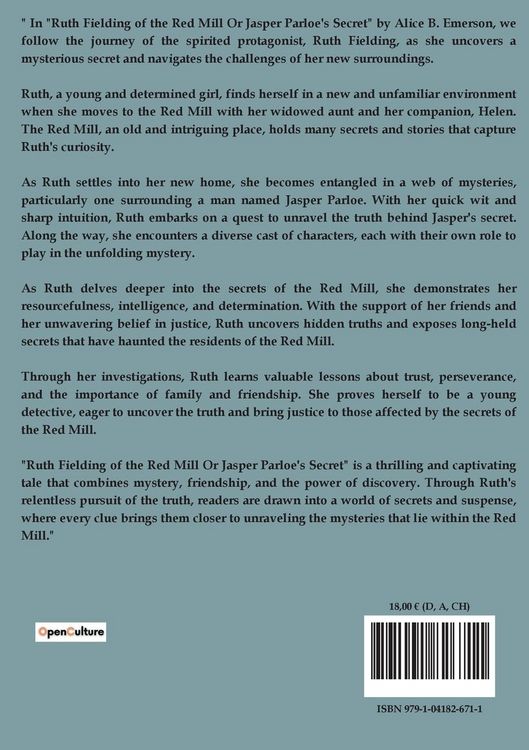 Produktbild: Ruth Fielding of the Red Mill Or Jasper Parloe's Secret