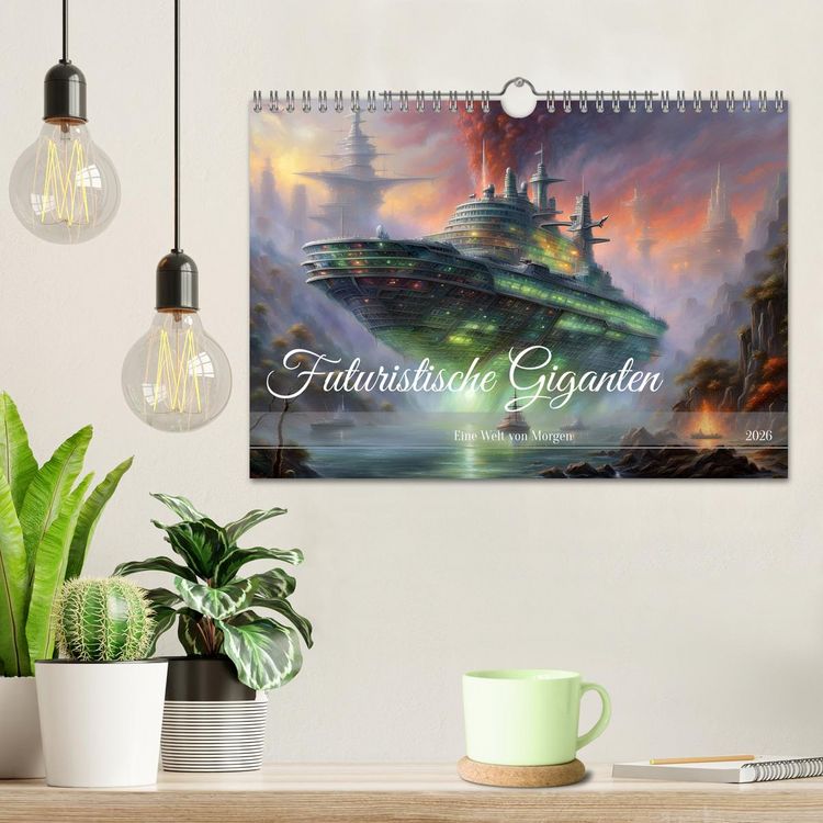 Produktbild: Futuristische Giganten Eine Welt von Morgen (Wandkalender 2026 DIN A4 quer), CALVENDO Monatskalender