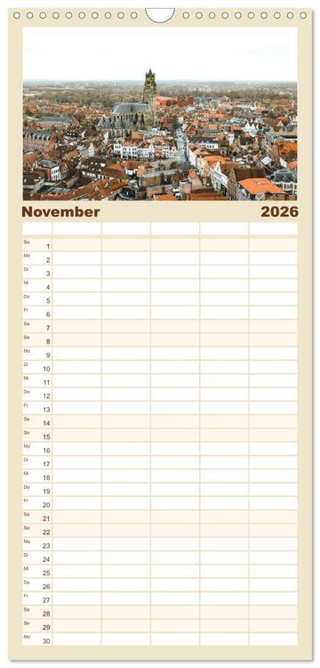 Produktbild: Familienplaner 2026 - Belgien - Bezaubernde Natur und eindrucksvolle St&auml;dte. mit 5 Spalten (Wandkalender, 21 x 45 cm) CALVENDO