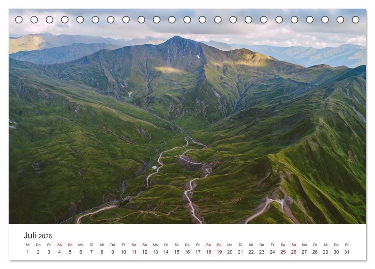 Produktbild: Georgien - Ein ph&auml;nomenales Naturparadies. (Tischkalender 2026 DIN A5 quer), CALVENDO Monatskalender
