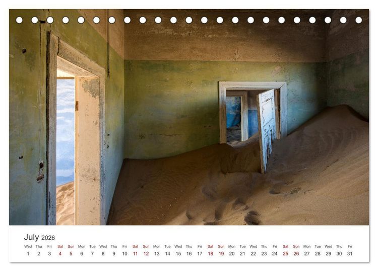 Produktbild: Kolmanskop Sand storm in town (Desk Calendar 2026 DIN A5 landscape), CALVENDO 12 Month DeskCalendar