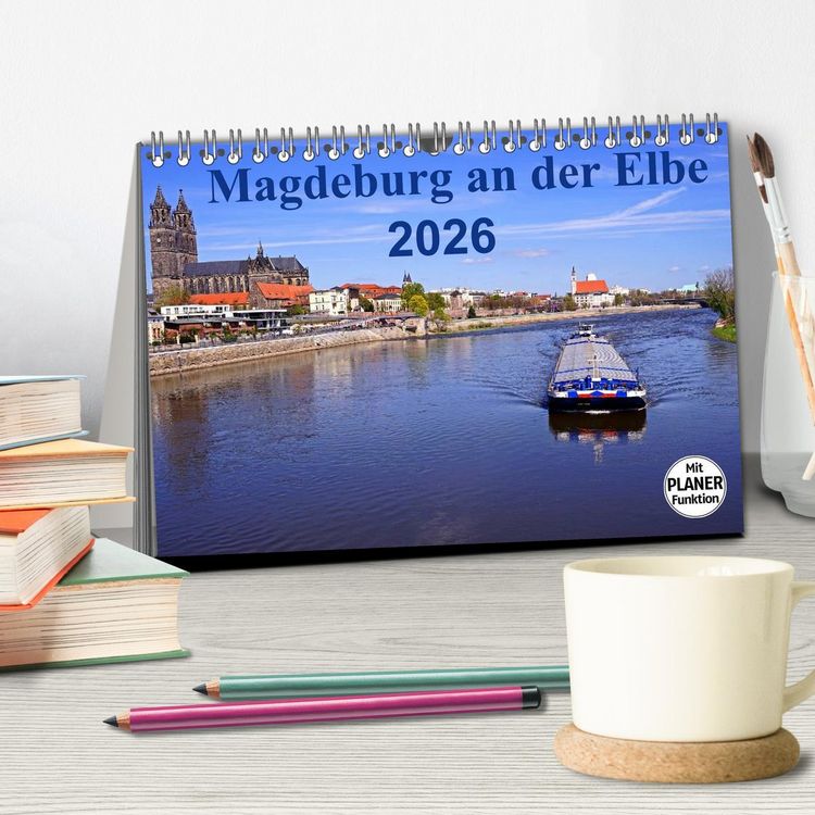 Produktbild: Magdeburg an der Elbe 2026 (Tischkalender 2026 DIN A5 quer), CALVENDO Monatskalender