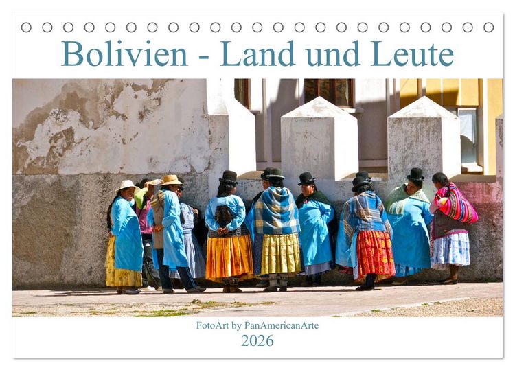 Produktbild: Bolivien - Land und Leute (Tischkalender 2026 DIN A5 quer), CALVENDO Monatskalender