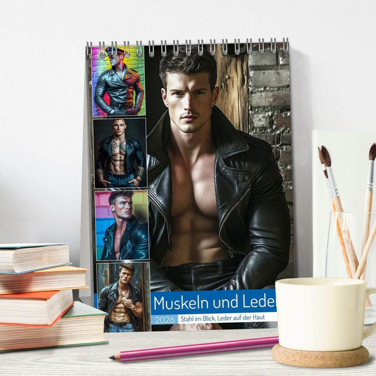 Produktbild: Muskeln und Leder (Tischkalender 2026 DIN A5 hoch), CALVENDO Monatskalender