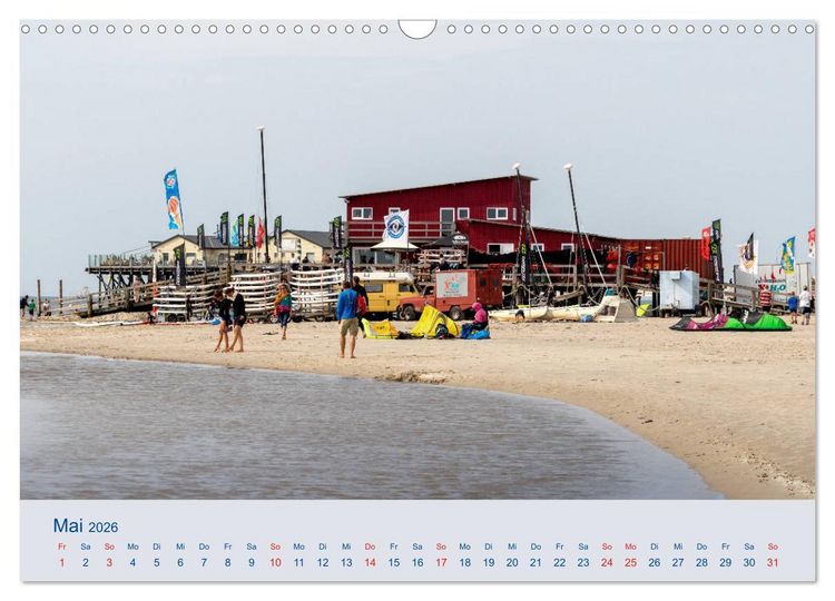 Produktbild: Nordseek&uuml;ste Am Strand von Sankt Peter-Ording (Wandkalender 2026 DIN A3 quer), CALVENDO Monatskalender
