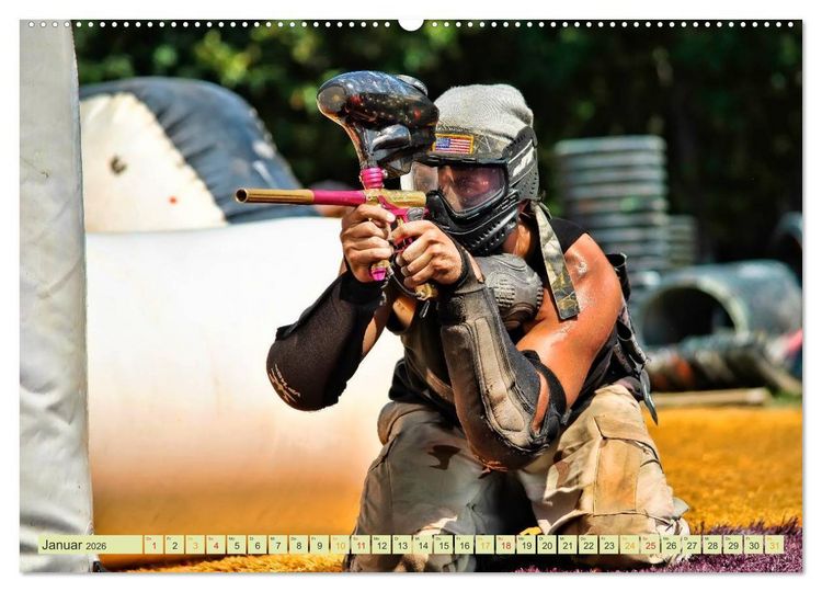 Produktbild: Paintball - so cool (Wandkalender 2026 DIN A2 quer), CALVENDO Monatskalender