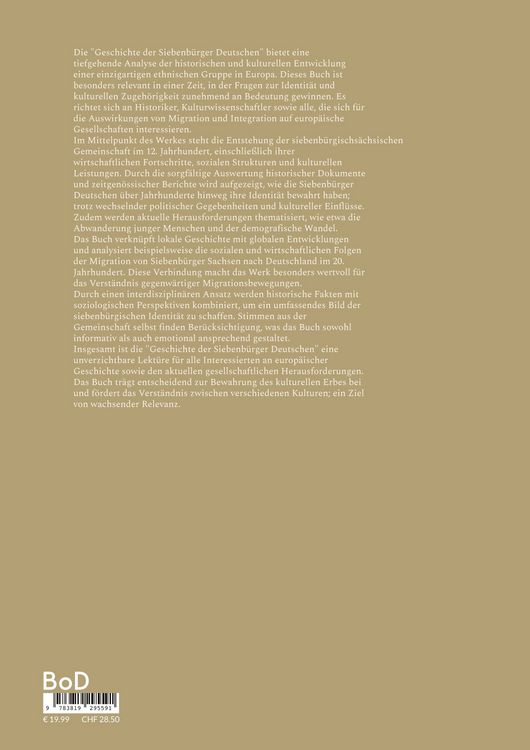 Produktbild: Geschichte der Siebenb&uuml;rger Deutschen