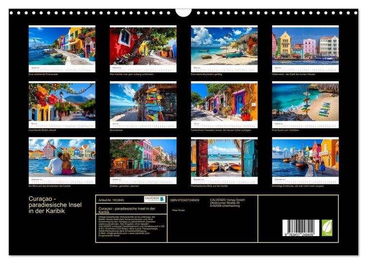 Produktbild: Cura&ccedil;ao - paradiesische Insel in der Karibik (Wandkalender 2026 DIN A3 quer), CALVENDO Monatskalender