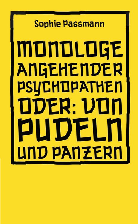 Produktbild: Monologe angehender Psychopathen