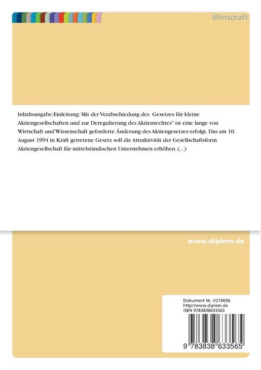 Produktbild: Die Kleine Aktiengesellschaft