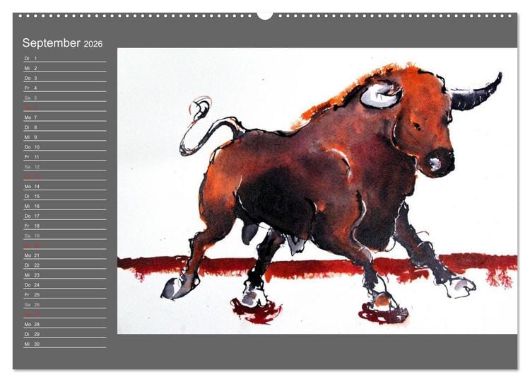 Produktbild: Sternbild Stier (hochwertiger Premium Wandkalender 2026 DIN A2 quer), Kunstdruck in Hochglanz