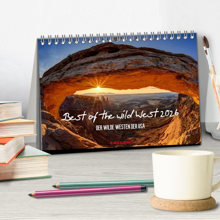 Produktbild: Best of the wild West 2026 (Tischkalender 2026 DIN A5 quer), CALVENDO Monatskalender
