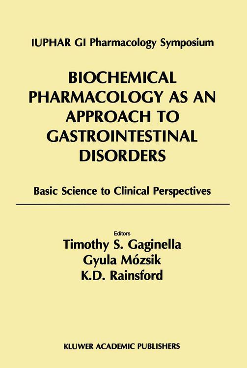 Produktbild: Biochemical Pharmacology as an Approach to Gastrointestinal Disorders