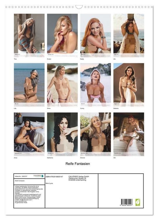 Produktbild: Reife Fantasien (Wandkalender 2027 DIN A2 hoch), CALVENDO Monatskalender