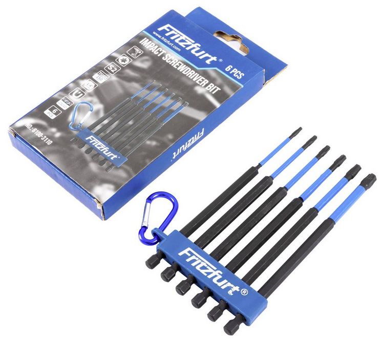 Produktbild: FRITZFURT 6100-3110 Bit-Set 6teilig T-Profil Haltefunktion