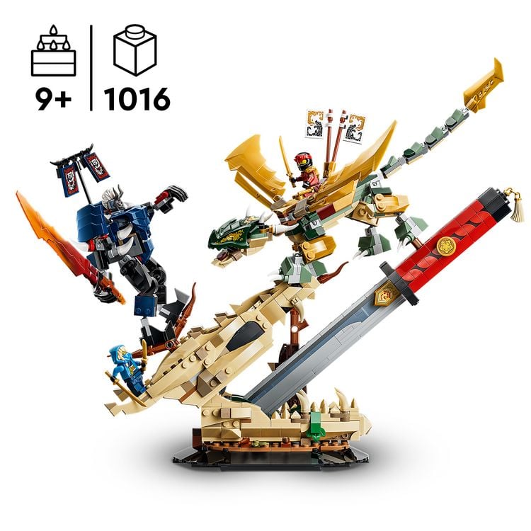 Produktbild: LEGO NINJAGO 71871 Showdown auf der Drachenklinge, Bauset mit Actionfigur f&uuml;r Kinder ab 9 Jahren