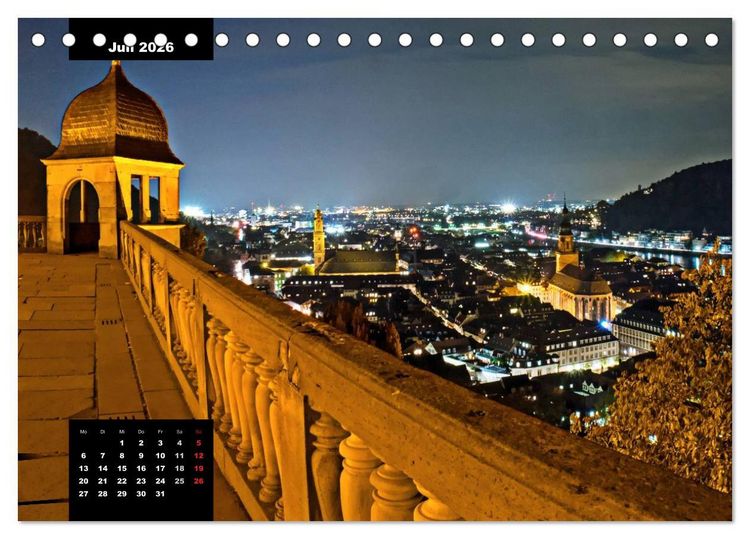 Produktbild: City Lights - Lichter der Nacht (Tischkalender 2026 DIN A5 quer), CALVENDO Monatskalender