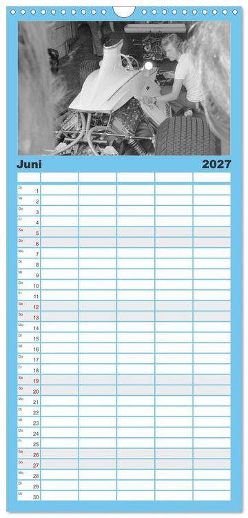 Produktbild: Familienplaner 2027 - Formel, Rennen, Boxengasse 1971-&acute;83 mit 5 Spalten (Wandkalender, 21 x 45 cm) CALVENDO
