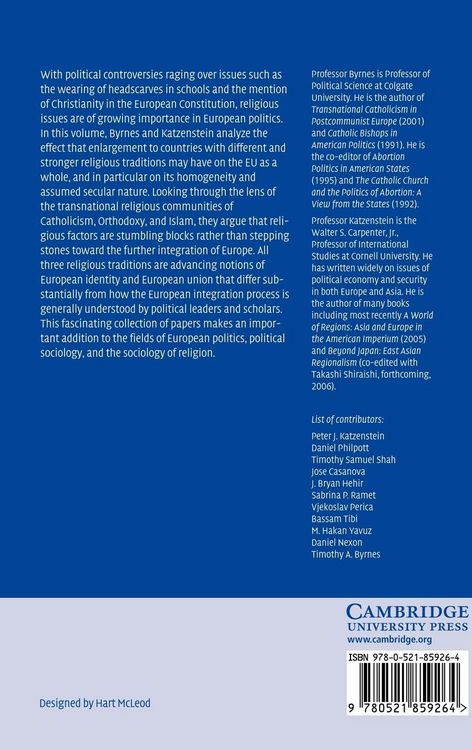 Produktbild: Religion in an Expanding Europe