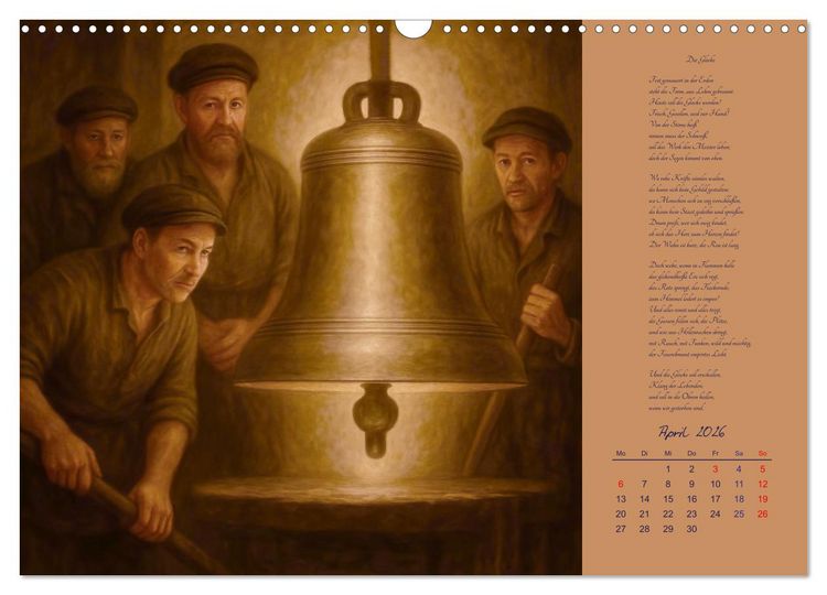 Produktbild: Gedichte. Die ber&uuml;hmtesten deutschsprachigen Verse (Wandkalender 2026 DIN A3 quer), CALVENDO Monatskalender