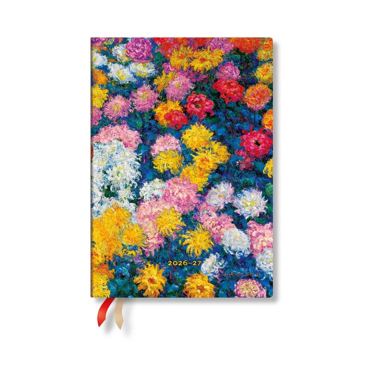 Produktbild: 2027 Monet's Chrysanthemums MIDI Horizontal Hardcover 18-Month Weekly Planner, 208pg, 80gsm by Paperblanks
