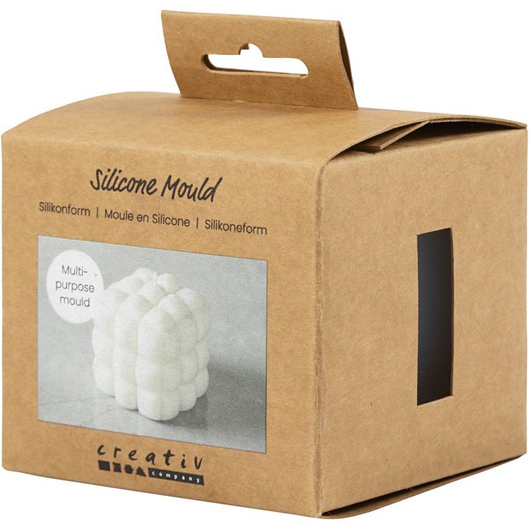 Produktbild: Creativ Company Silikonform, Quadrat mit Seifenblasen, H 5 cm, B 6 cm, 125 g, 1 Stk