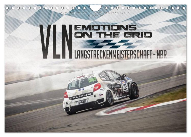 Produktbild: EMOTIONS ON THE GRID - VLN Langstreckenmeisterschaft N&uuml;rburgring (Wandkalender 2026 DIN A4 quer), CALVENDO Monatskalender
